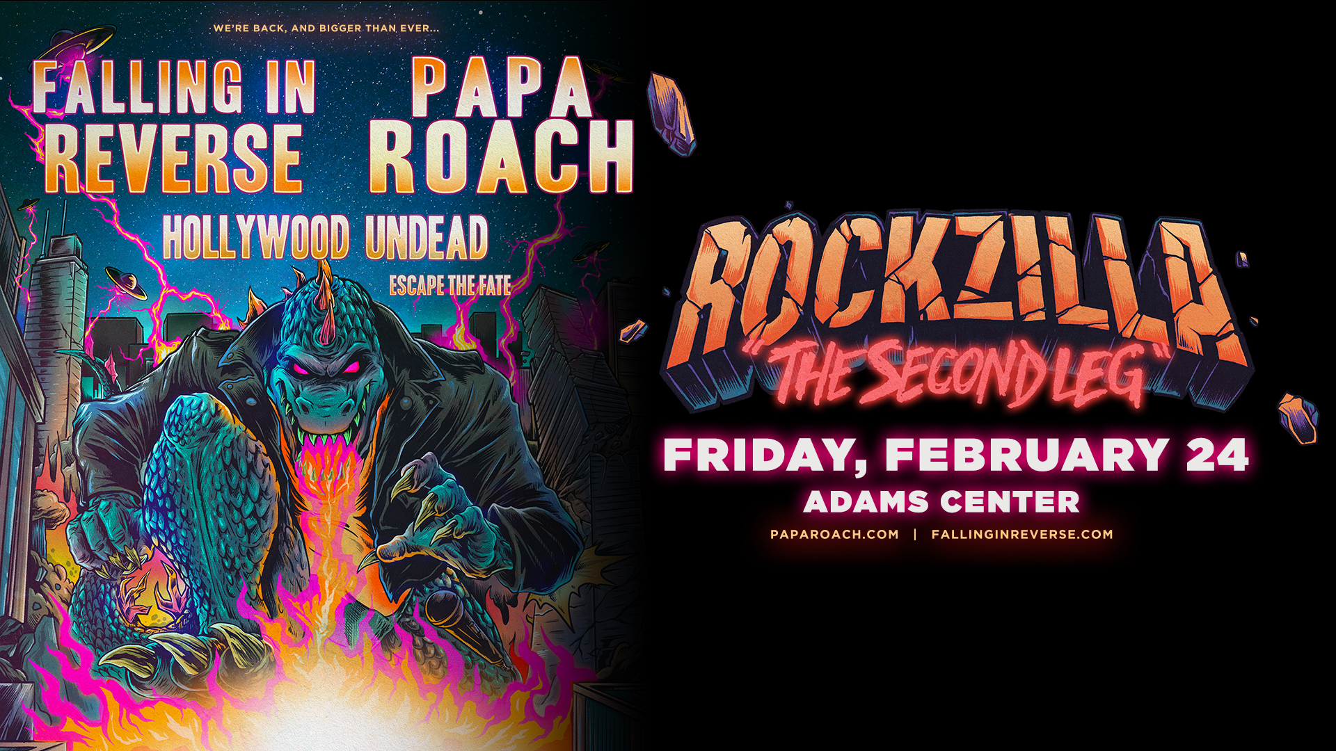 Falling in Reverse/Papa Roach Rockzilla Tour Revolution Concert House